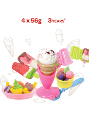 Moon Dough Creation Ice Cream Shop DIY Clay Toys, 4 Pieces, Ages 3+