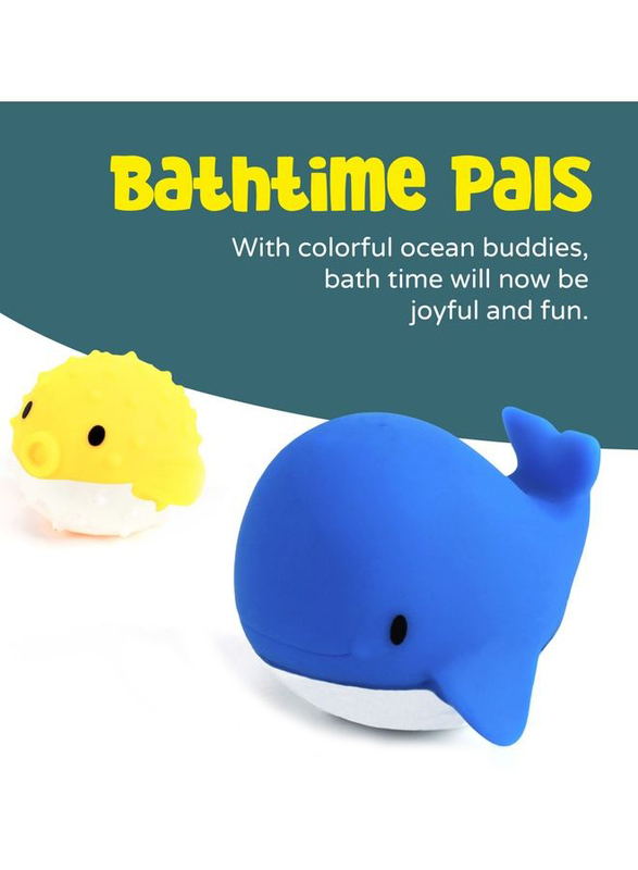 Moon 5-Piece Baby Bath Toys, Multicolour