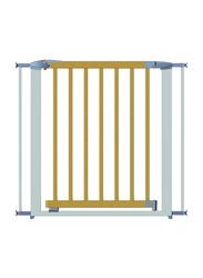 Clippasafe Swing Shut Extendable Metal/Wood Gate, 73-96cm, Silver/Wood