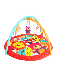 Moon Perky Animals Baby Playmat and Activity Gym, Red/Yellow/Blue