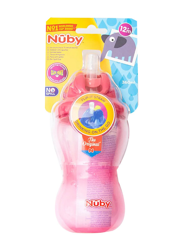 

Nuby No-Spill Flip-It Cup, 360ml, Pink