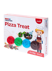 Moon Dough Creation Pizza Treat DIY Clay Toys, 4 Pieces, Ages 3+