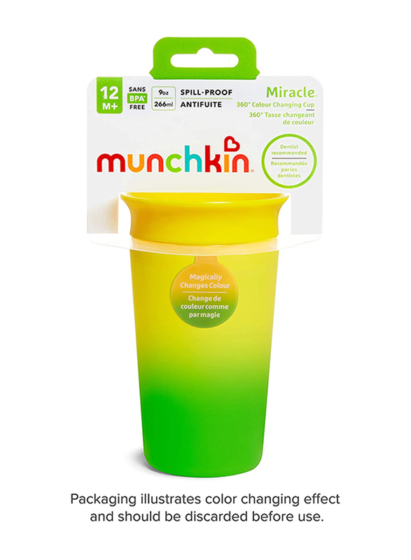 Munchkin Miracle 360 Degree Colour Changing Cup, 9oz, Yellow