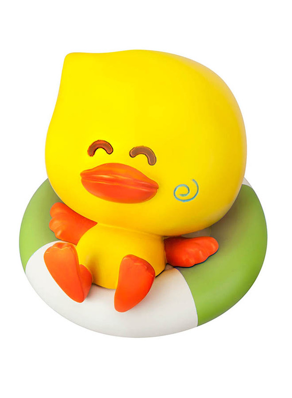 Infantino Bath Duck Squirt and Temperature Tester for Kids, Yellow/Green