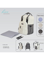 Moon Tres 3-in-1 Travel System with Luca Diaper Backpack, Grey/White