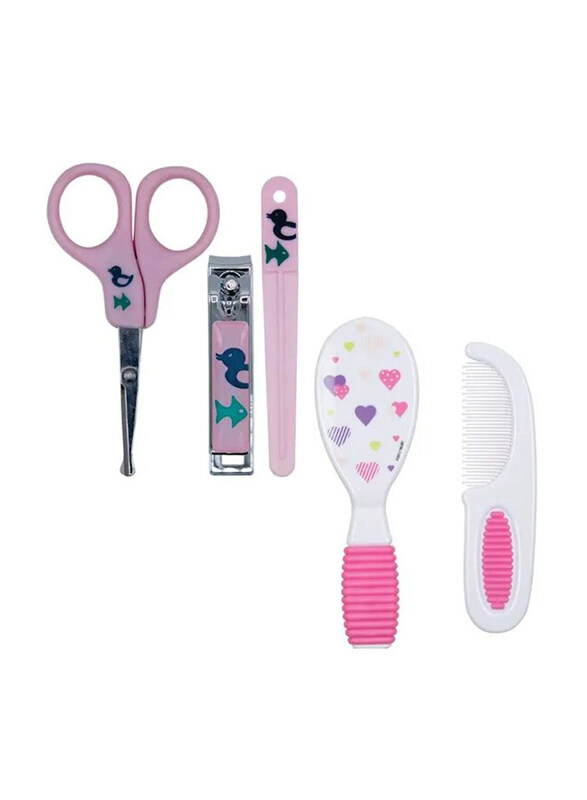 

Nuby Evolutive Nail Care with Comb & Brush Set, Pink