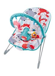 Moon Hop-Hop Portable Soothing Seat Baby Bouncer with Vibration, 3 Months +, Blue