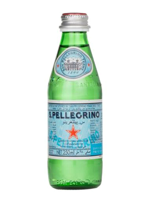 

San Pellegrino Sparkling Natural Mineral Water Glass Bottle, 24 x 250ml