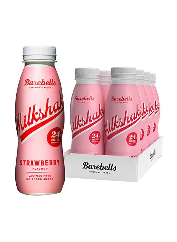 Barebells Protein Milkshake, 8 x 330ml, Strawberry