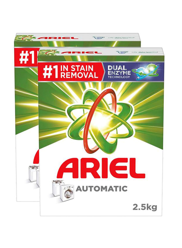 Ariel Laundry Powder Detergent Original Scent Automatic, 2 x 2.5 Kg