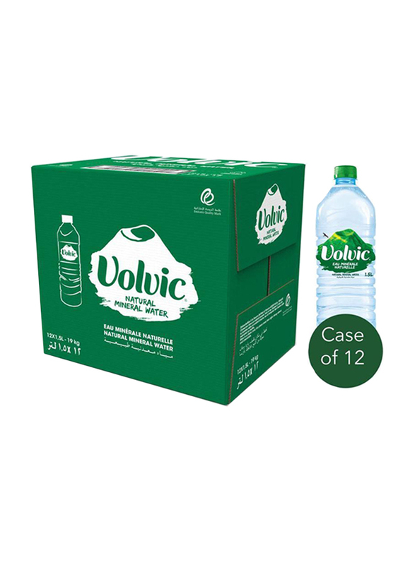 Volvic Natural Mineral Water 1.5 Litre (Pack of 12)