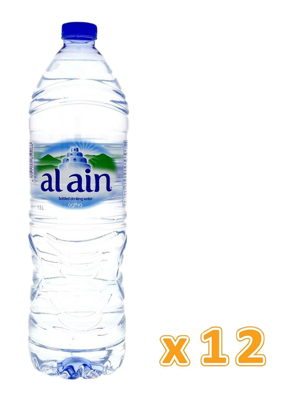 Al Ain Bottled Drinking Water, 12 Bottles x 1.5 Liter