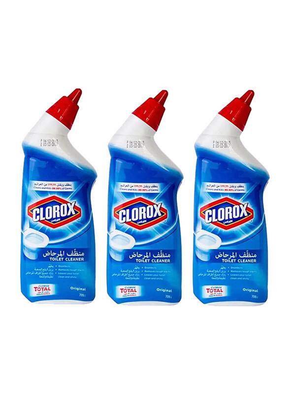 Clorox Original Toilet Cleaner, 3 Bottles x 709ml