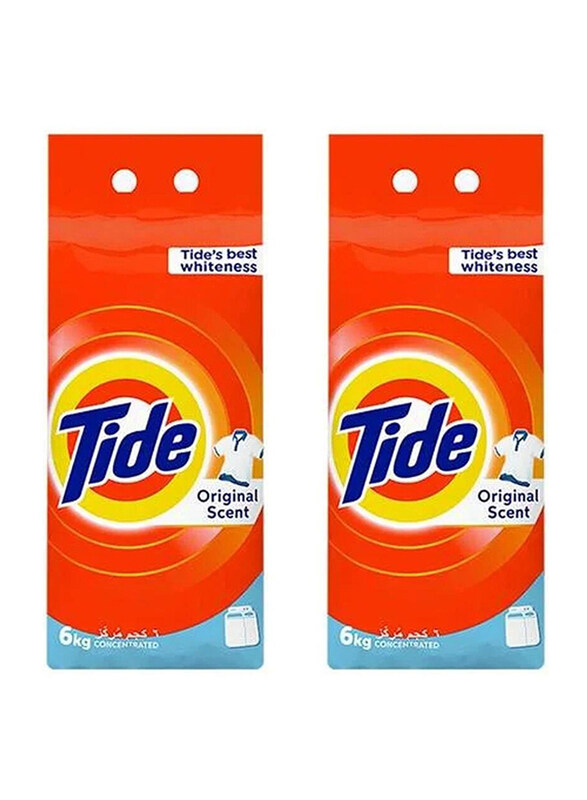 

Tide Original Scent Blue Automatic Concentrated Washing Powder Detergents, 2 Boxes x 6 Kg