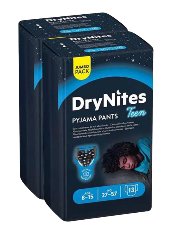 Huggies DryNites Pyjama Pants, Age 8-15 Years, 27-57 kg, Teens Boy, 52 Count