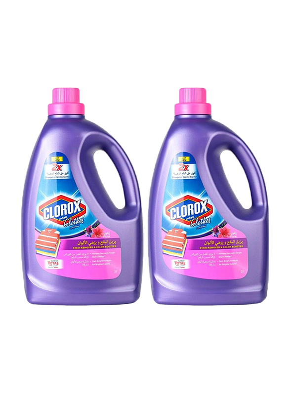Clorox Clothes Floral Stain Remover & Color Booster, 2 Bottles x 3 Liter