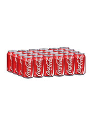 Coca Cola Carbonated Soft Drink, 24 Cans x 330ml