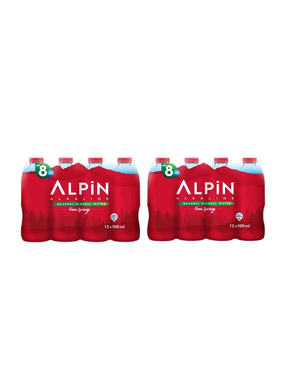 Alpin Natural Mineral Spring Water, 24 Bottles x 500ml