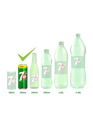 7Up Regular Soft Drink, Can, 24 x 330ml