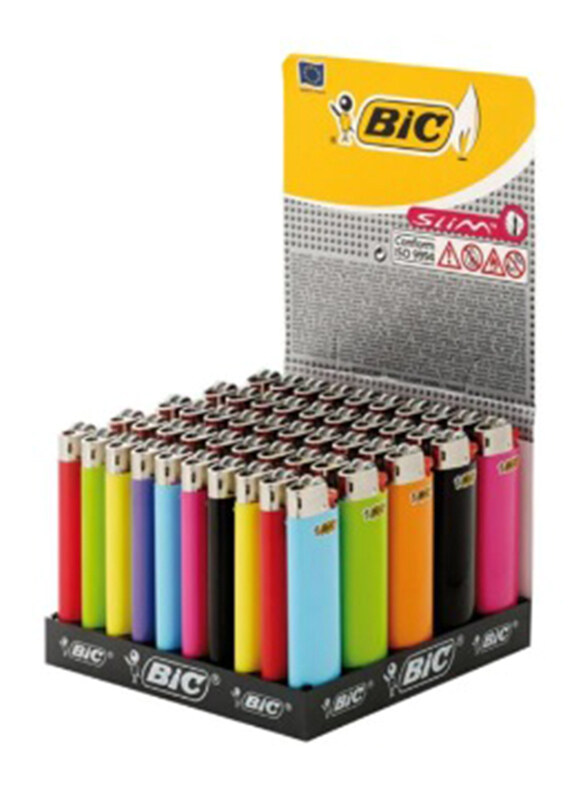 

Bic 50 Piece J3 Slim Translucide Assorted Lighter, Multicolour