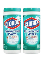 Clorox Fresh Disinfecting Cleaning Wet Wipes, 2 Cans x 35 Wipes