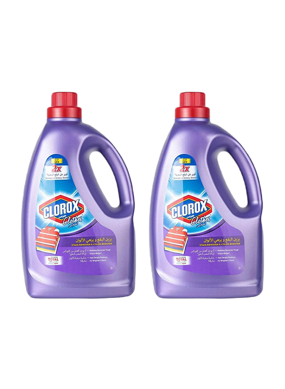 Clorox Clothes Original Stain Remover & Color Booster, 2 Bottles x 3 Liter