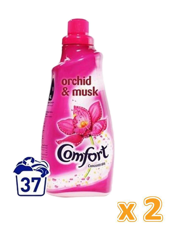 Comfort Concentrate Orchid & Musk Fabric Softeners, 2 Bottles x 1.5 Liter