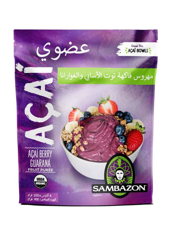 

Sambazon Original Blend Acai Fruit Organic Puree, 9 PMB, 15 x 400g