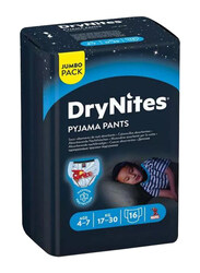 Huggies DryNites Pyjama Pants, Age 4-7 Years, 17-30 kg, Jumbo Boy, 64 Count