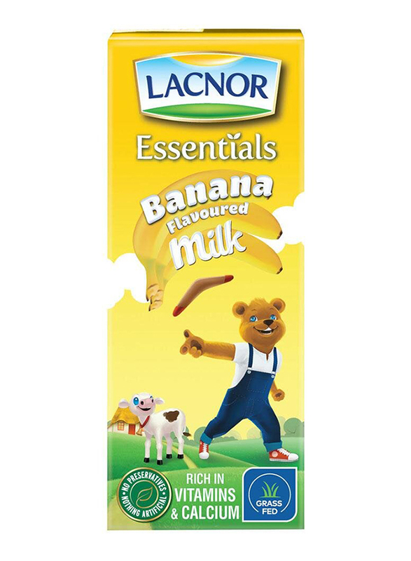 Lacnor Banana Flavored Milk, 32 x 180ml