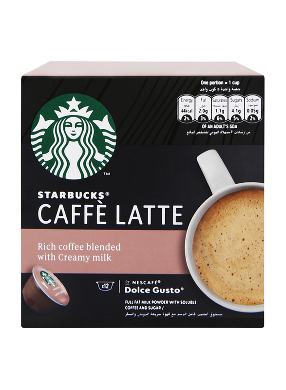 Starbucks Caffe Latte, 12 Pods