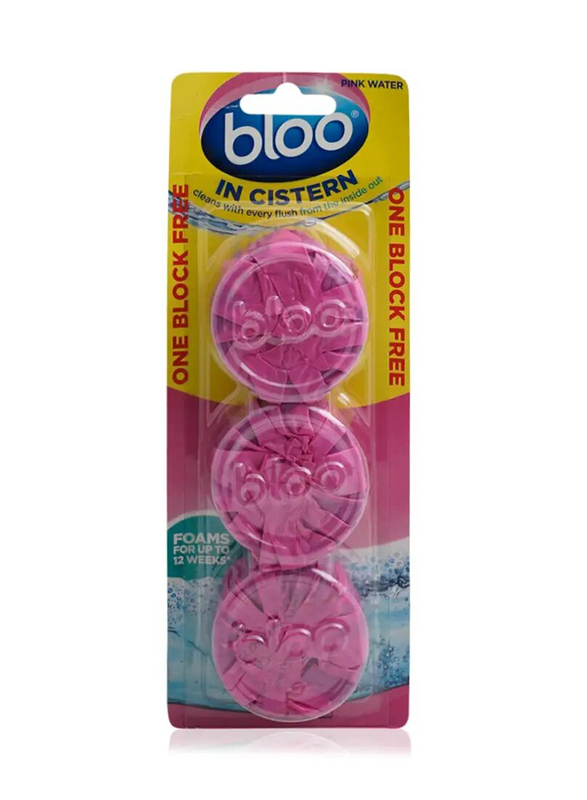 Bloo Pink in Citren Toilet Cleaner Blocks - 3 Pieces