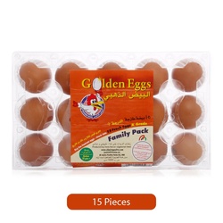 Golden Eggs Brown Family Pack Eggs, 15 Pieces