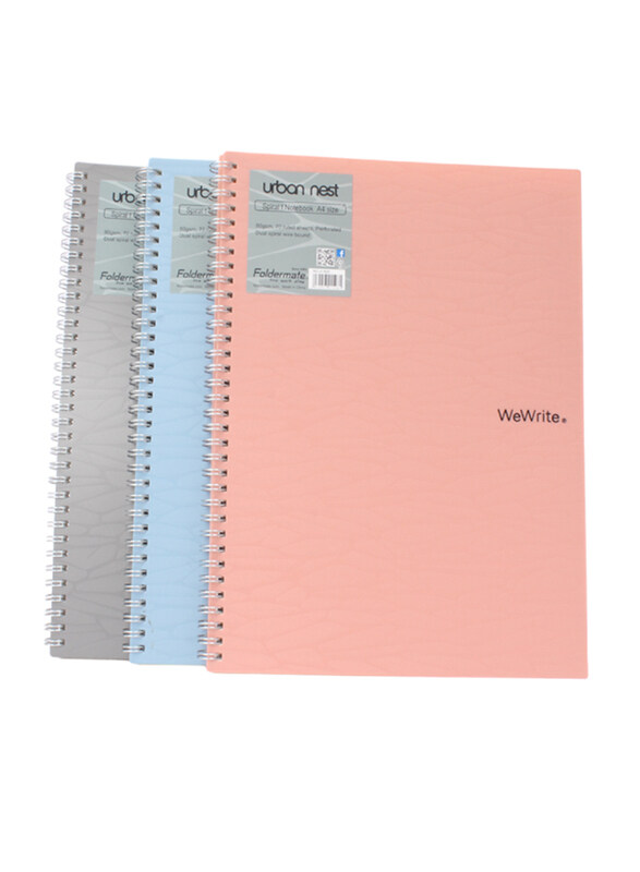 

Foldermate Plastic Cover College Notebook, 70 Sheets, A4 Size