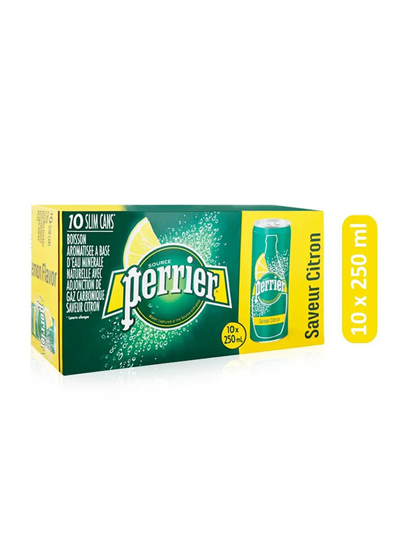 Perrier Citron Sparkling Water - 10 x 250ml