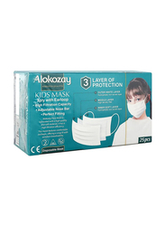 Alokozay Kids Mask Set, White, 25 Pieces