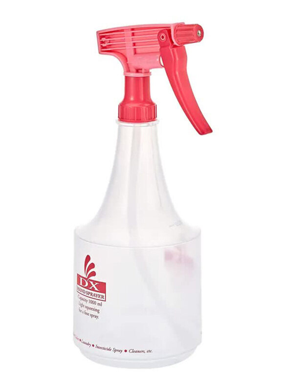 

Lion Star 1000ml Plastic Hand Spray Bottle, White/Red
