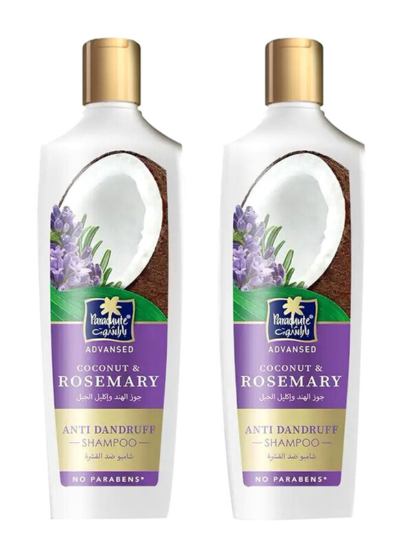 Parachute Advansed Anti-Dandruff Shampoo with Rosemary and Coconut, 2 x 340ml