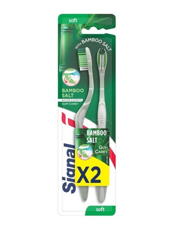 Signal Bamboo Salt Toothbrush, 2 Pieces