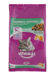 Whiskas Hairball Control with Chicken & Tuna Dry Cat Food, 1.1 Kg