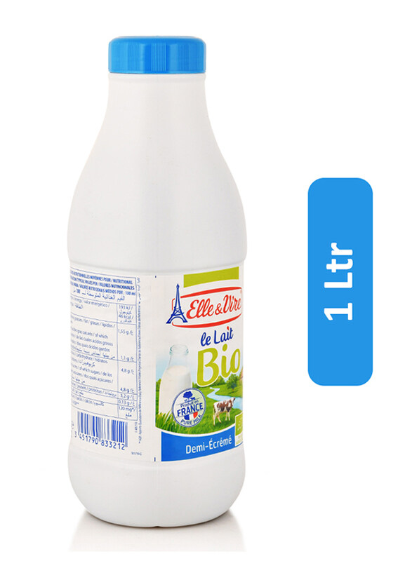 

Elley & Vire Elle & Vire Organic Pure Semi Skimmed Milk, 1 Liter