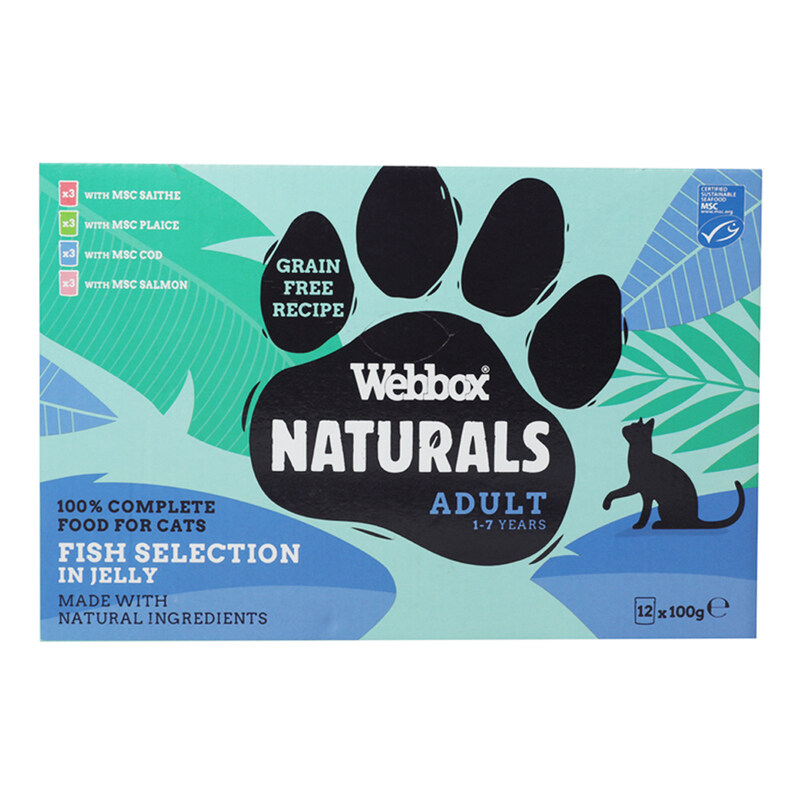 

Webbox Naturals Adult Fish Selection in Jelly Cat Wet Food, 100g