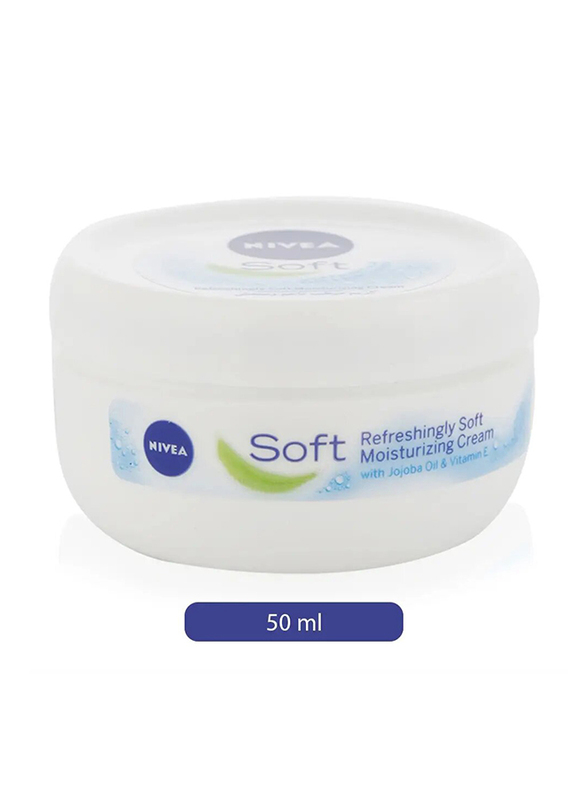 Nivea Soft Moisturizing Cream Refreshingly Soft Jar 50 ml, Pack of 1