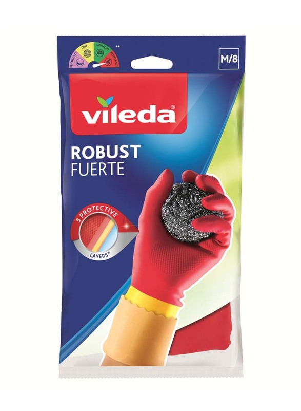 Vileda Robust Gloves, Medium, 1 Pair