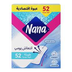 Nana Daily Fresh Pantyliners - Long, 52 Pieces