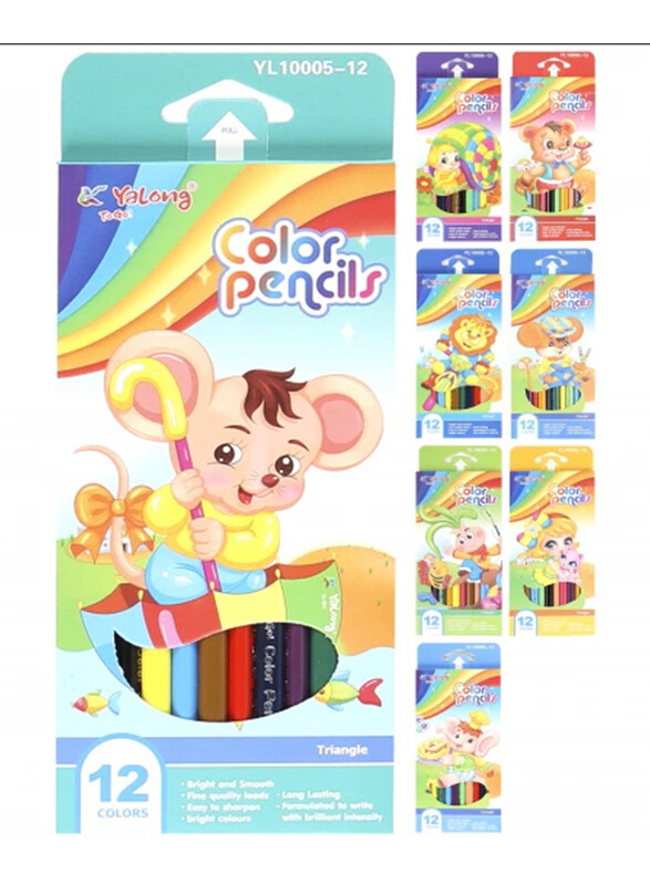 

Yalong Colour Pencils Set, 12-Piece, Assorted Colours