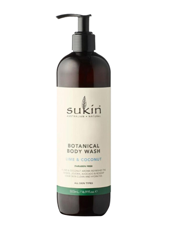 

Sukin Botanical Lime & Coconut Body Wash, 500ml