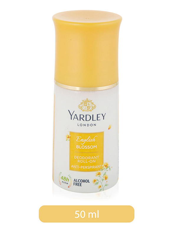 Yardley London English Blossom Antiperspirants Deodorants Roll-On for Women, 50ml