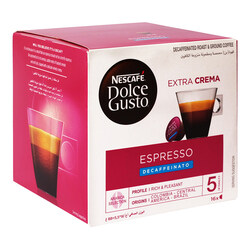 Nescafe Dolce Gusto Espresso Decaffeinato Coffee Capsules, 16 Capsules