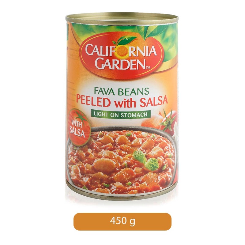 California Garden Canned Peeled Fava Beans With Salsa, 450g